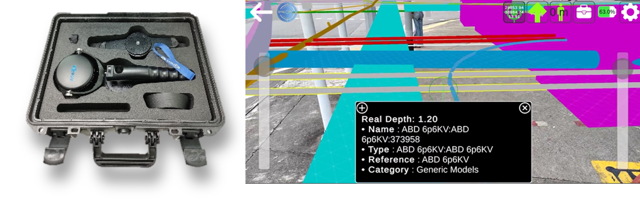 AR_visualisation This is an image of the AVUS antenna and AR visualisation on site